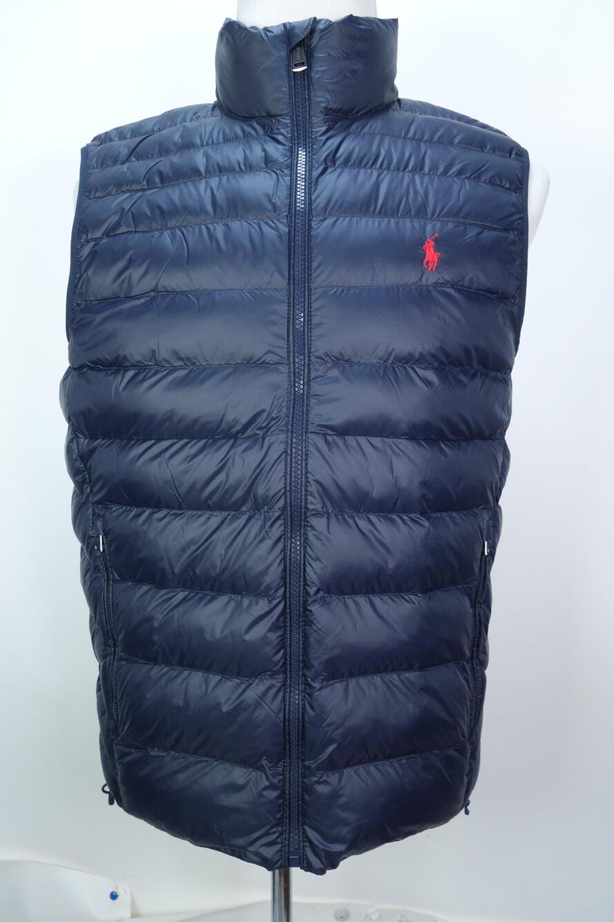 Polo Ralph Lauren Performance Vest Mens Small Blue Quilted Puffer Zip Insulated